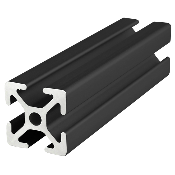 25-2525-BLACK-3M -  25mm X 25mm T-SLOTTED EXTRUSION BLACK ANODIZE