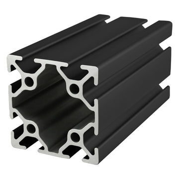 25-5050-BLACK-3M -  50mm X 50mm T-SLOTTED EXTRUSION BLACK ANODIZE
