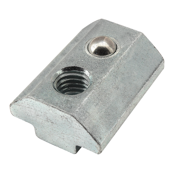 13052 -  M6 Self-Aligning Slide-in T-Nut with Ball Spring
