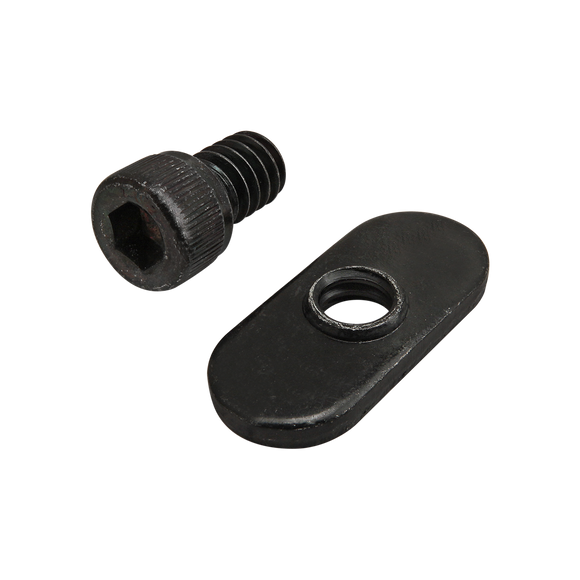 3486 -  Bolt Assembly: 1/4-20 x .375" Black SHCS and Slide-In Economy T-Nut - Centered Thread - Black Zinc