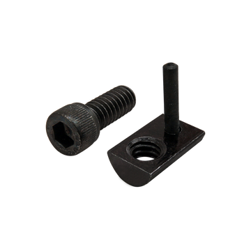3494 -  Bolt Assembly: 1/4-20 x .625" Black SHCS and Roll-In T-Nut with Flex Handle - Black Zinc