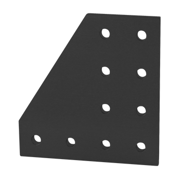 4127-BLACK -  10 Series 10 Hole - 90 Degree Angled Flat Plate