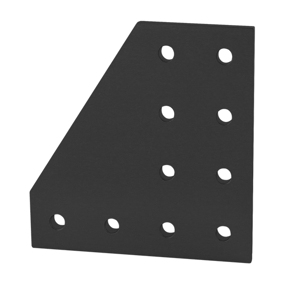 4127-BLACK -  10 Series 10 Hole - 90 Degree Angled Flat Plate