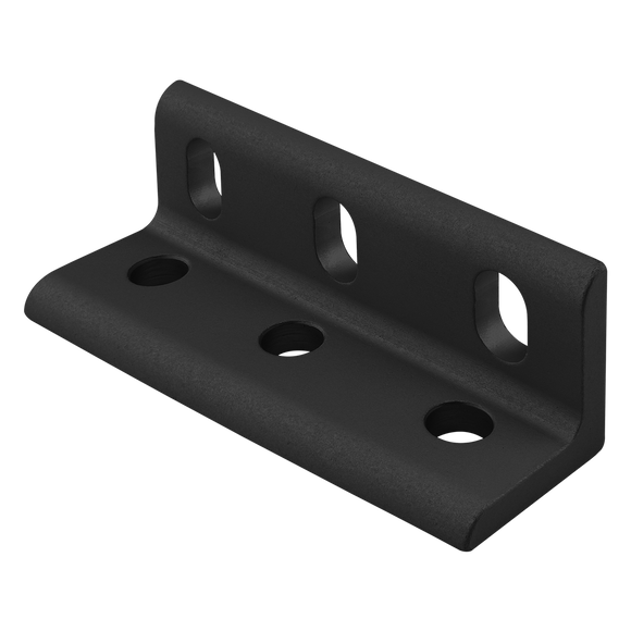 4296-BLACK -  15 Series 6 Hole - Wide Slotted Inside Corner Bracket