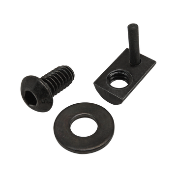 75-3807 -  Bolt Assembly: 1/4-20 x .500" Black BHSCS with Washer and Roll-In T-Nut with Flex Handle - Black Zinc