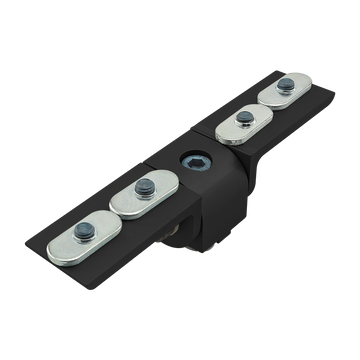 25-4031-BLACK -  25 Series Right Angle 0 Degree Dynamic Pivot Assembly with Dual "L" Arms