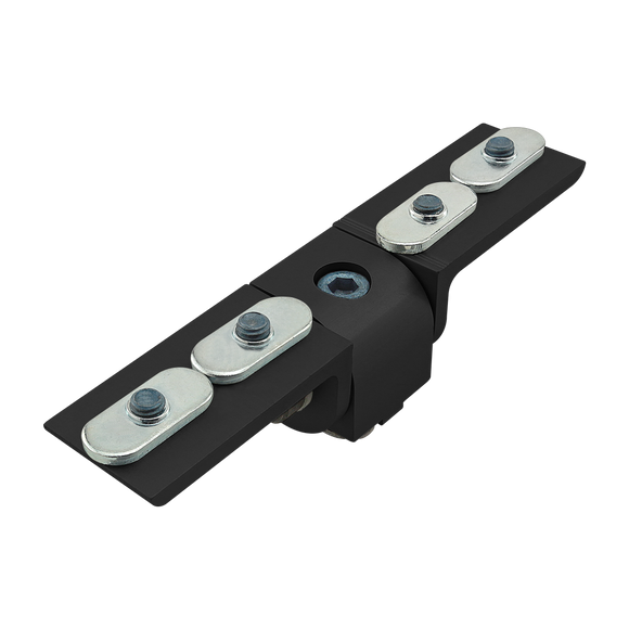 25-4031-BLACK -  25 Series Right Angle 0 Degree Dynamic Pivot Assembly with Dual "L" Arms
