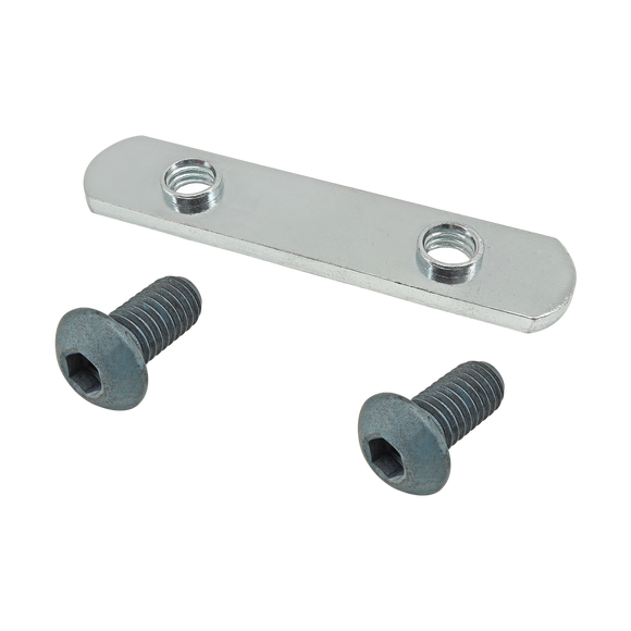 75-3513 -  Bolt Assembly: (2) M8 x 16.00mm Blue BHSCS with Double Slide-In Economy T-Nut - Bright Zinc