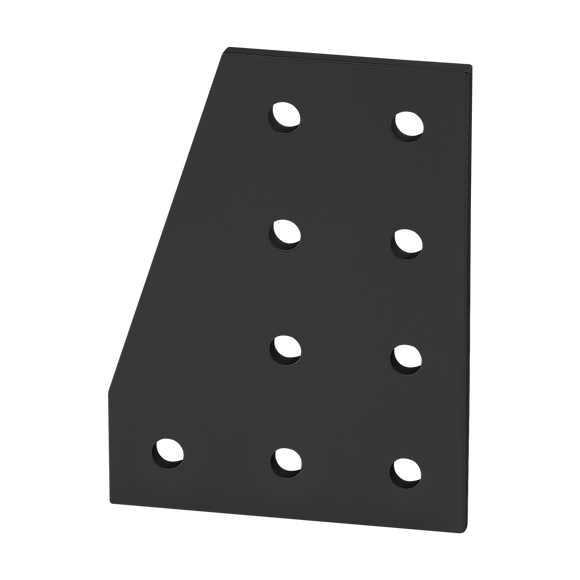 4126-BLACK -  10 Series 9 Hole - 90 Degree Angled Flat Plate