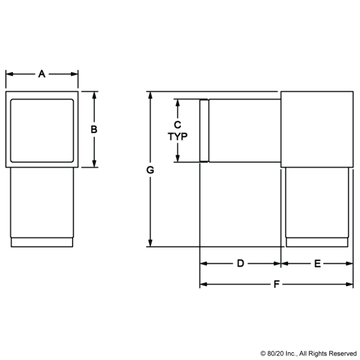 9220 - 2 Way Corner Connector - 0