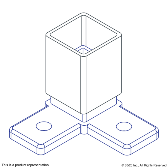 9242 - 90 Degree Corner Base Connector