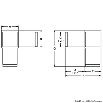 9250 - 3 Way Corner Connector - 0