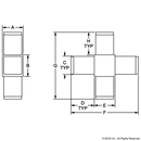 9260 - 4 Way Cross Connector-2