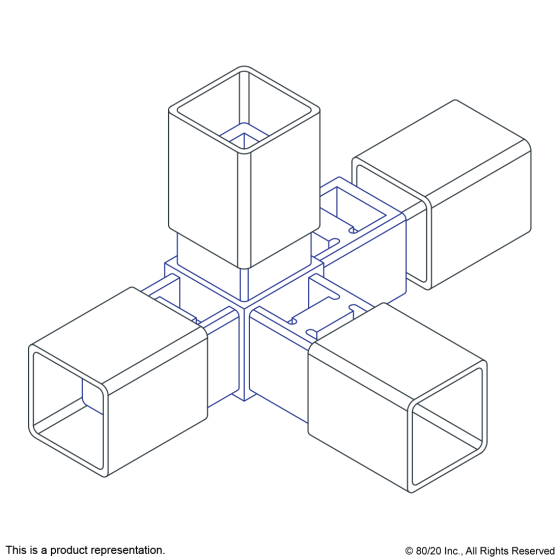 9270 - 4 Way Corner Connector