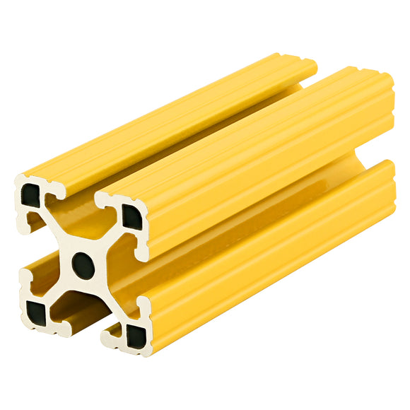 1515-LITE-YELLOW-242 -  1.5" X 1.5" LITE T-SLOTTED EXT 242" BAR YELLOW POWDER COAT