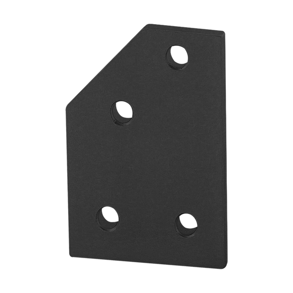 4145-BLACK -  10 Series 4 Hole - 45 Degree Angled Flat Plate