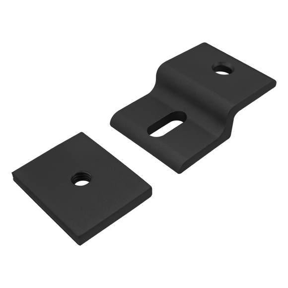 25-2491-BLACK -  25 Series Single Arm Narrow Mesh Retainer with Narrow Backing Plate
