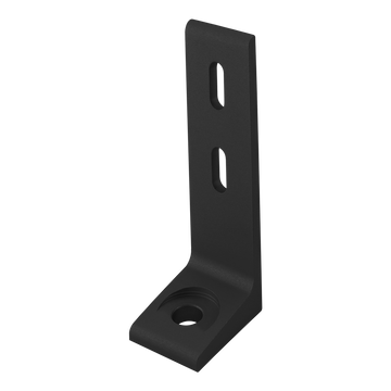 2413-BLACK -  15 Series &amp; Ready Tube&trade; 1.5" Slotted Economy Floor Mount Base Plate
