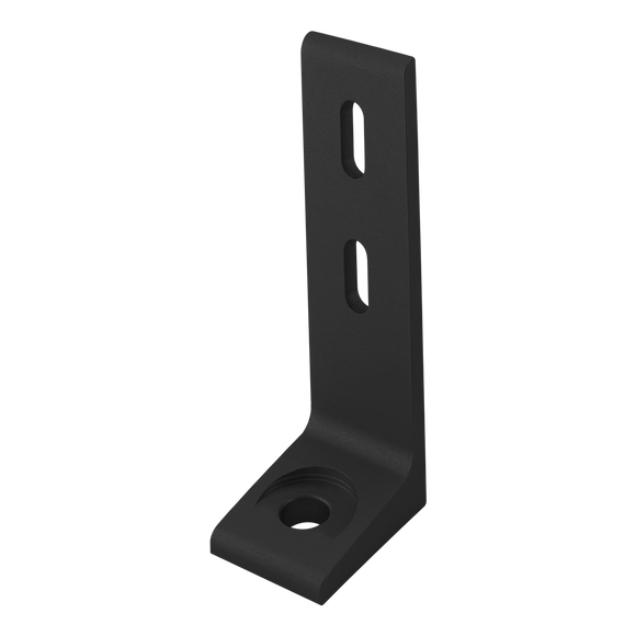 2413-BLACK -  15 Series &amp; Ready Tube&trade; 1.5" Slotted Economy Floor Mount Base Plate
