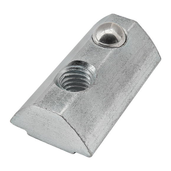 13028 -  M5 Self-Aligning Roll-in T-Nut with Ball Spring
