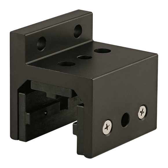 40-6515-BLACK -  40 Series 3 Slot Mount - Single Flange Short Standard Linear Bearing with Brake Holes