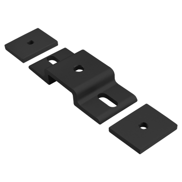 2522-BLACK -  10 Series Double Arm Narrow Mesh Retainer with Narrow Backing Plate