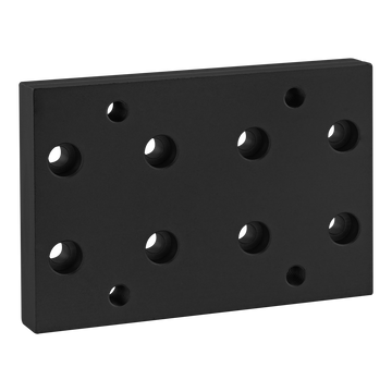40-2147-BLACK -  40 Series Heavy-Duty Flange Mount Caster Base Plate