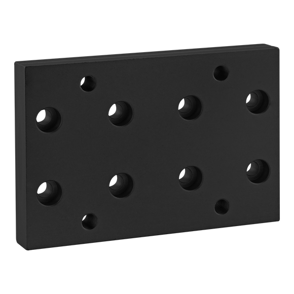 40-2147-BLACK -  40 Series Heavy-Duty Flange Mount Caster Base Plate