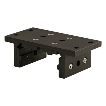 40-6523-BLACK -  40 Series 4 Slot Mount - Double Flange Short Standard Linear Bearing with Brake Holes