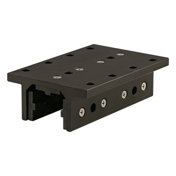 40-6526-BLACK -  40 Series 3 Slot Mount - Double Flange Long Standard Linear Bearing with Brake Holes