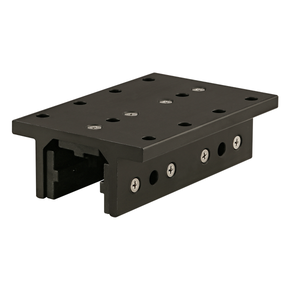 40-6526-BLACK -  40 Series 3 Slot Mount - Double Flange Long Standard Linear Bearing with Brake Holes
