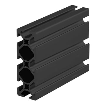 1030-S-242-BLACK-FB -  1.0" X 3.0" T-SLOTTED EXTRUSION SMOOTH 242" BAR FULL BLACK