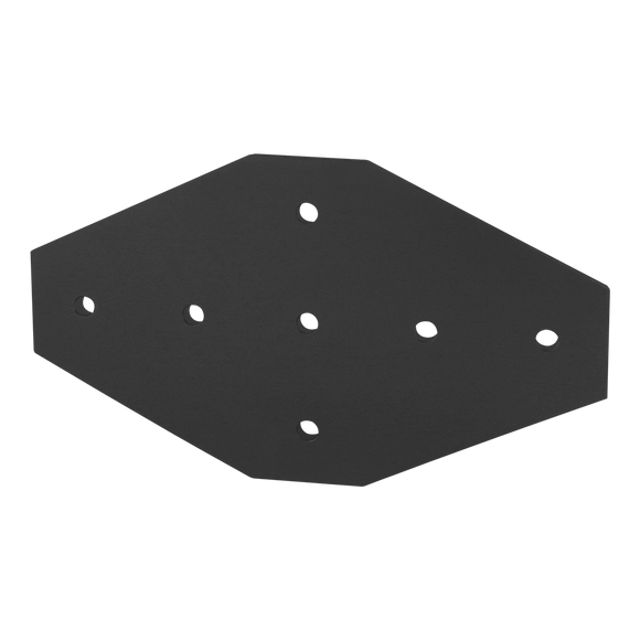 45-4335-BLACK -  45 Series 7 Hole - Cross Flat Plate