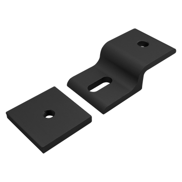 40-2436-BLACK -  40 Series Single Arm Narrow Mesh Retainer with Narrow Backing Plate