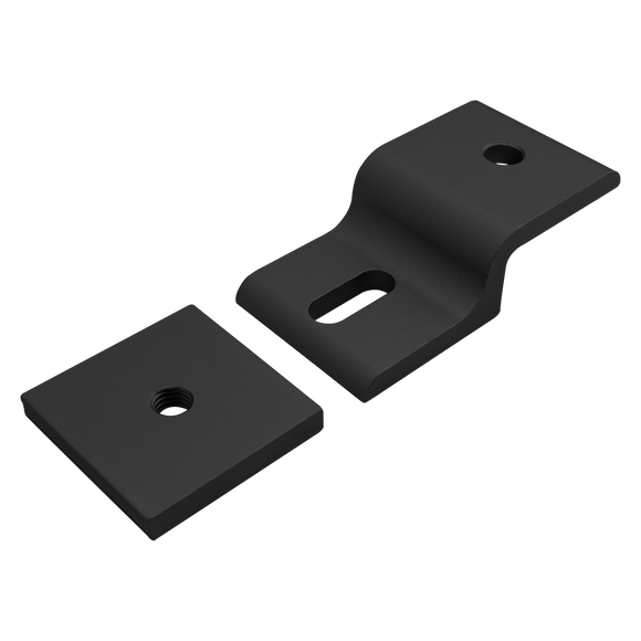 40-2436-BLACK -  40 Series Single Arm Narrow Mesh Retainer with Narrow Backing Plate