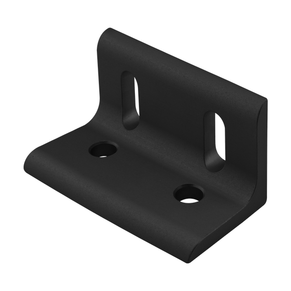 40-4290-BLACK -  40 Series 4 Hole - Wide Slotted Inside Corner Bracket