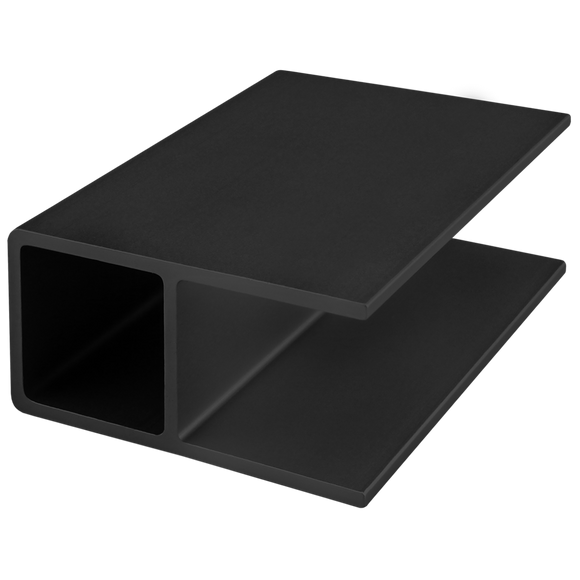 9725-150-BLACK-FB -  1.5" A TUBE NO HOLES NO NOTCHES 150" BAR FL BLK ANOD