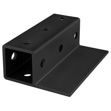 9706-150-BLACK-FB -  1.5" P TUBE W/HOLES NO NOTCHES 150" BAR FL BLK ANOD