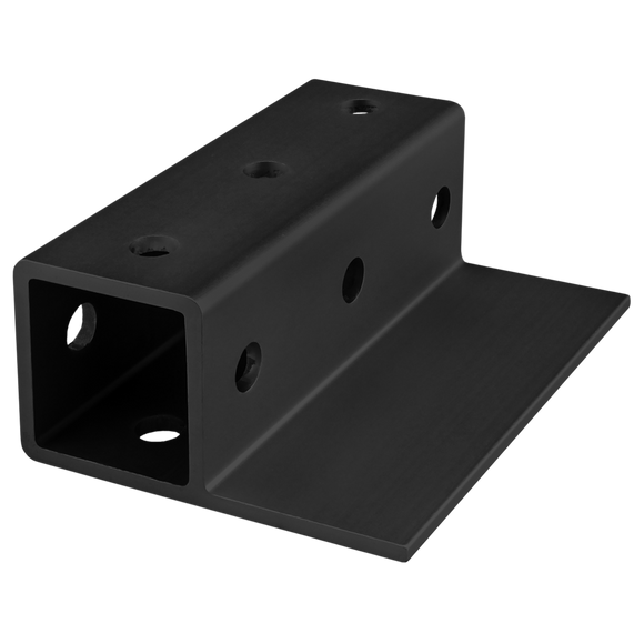 9706-150-BLACK-FB -  1.5" P TUBE W/HOLES NO NOTCHES 150" BAR FL BLK ANOD