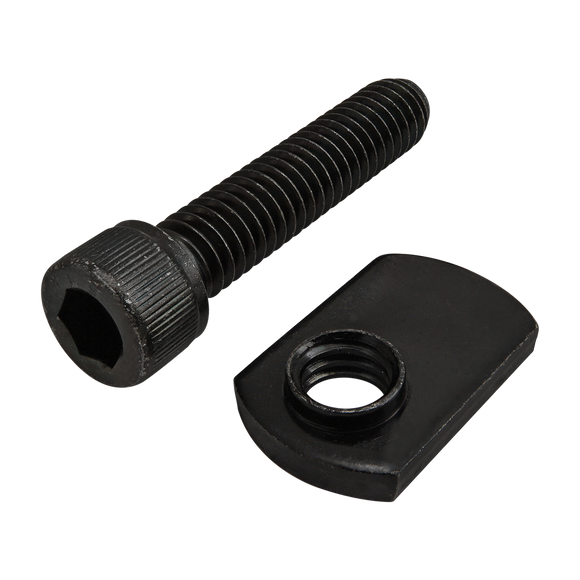 3475 -  Bolt Assembly: 5/16-18 x 1.500" Black SHCS and Slide-In Economy T-Nut - Offset Thread - Black Zinc