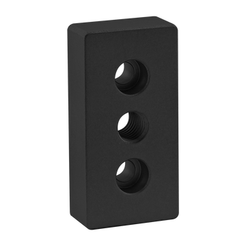 2135-BLACK -  15 Series 3 Hole - Center Tap Base Plate: 1.50â x 3.00â with 1/2-13 Tap