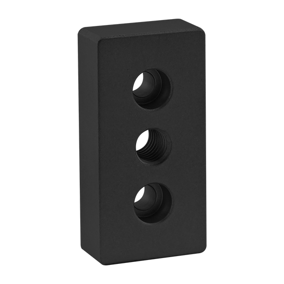 2135-BLACK -  15 Series 3 Hole - Center Tap Base Plate: 1.50â x 3.00â with 1/2-13 Tap