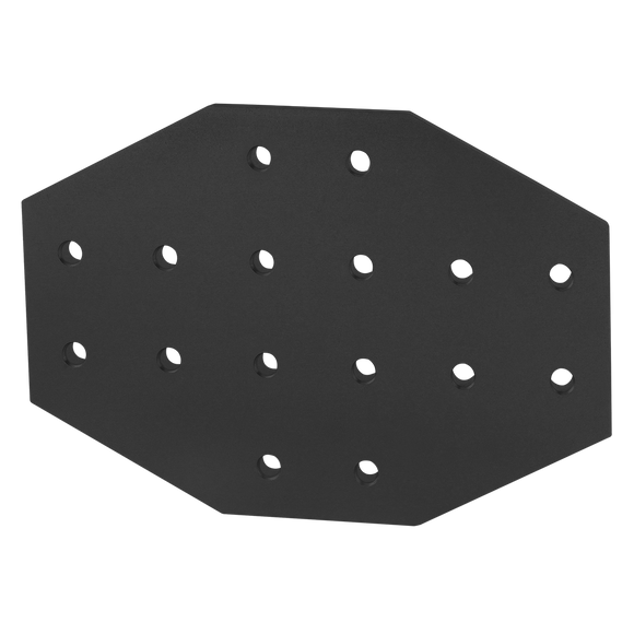 4370-BLACK -  15 Series 16 Hole - Cross Flat Plate