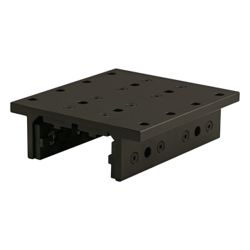 6534-BLACK -  15 Series 4 Slot Mount - Double Flange Long High-Cycle Linear Bearing with Brake Holes