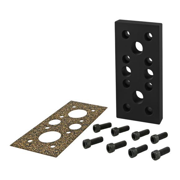 2164-BLACK -  15 Series 12-Hole Pressure Manifold Feed Plate