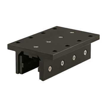 6826-BLACK -  15 Series 3 Slot Mount - Double Flange Long Standard Linear Bearing