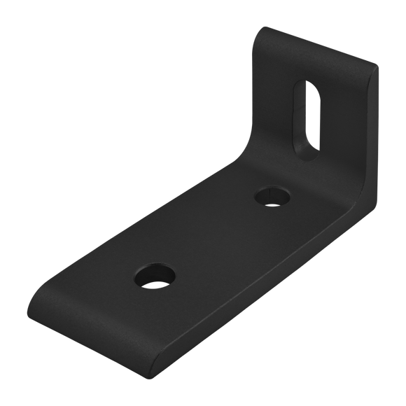 40-4280-BLACK -  40 Series 3 Hole - Slotted Inside Corner Bracket