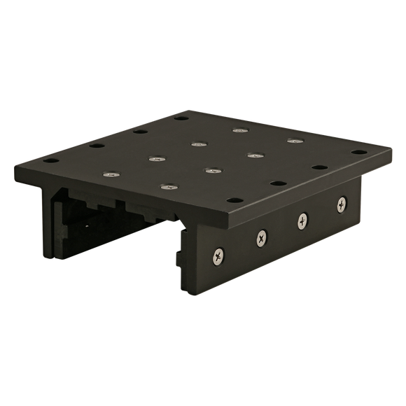 6824-BLACK -  15 Series 4 Slot Mount - Double Flange Long Standard Linear Bearing