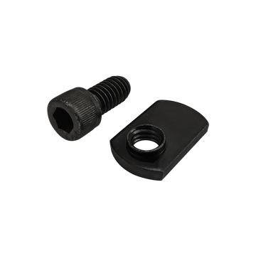 3454 -  Bolt Assembly: 5/16-18 x .625" Black SHCS and Slide-In Economy T-Nut - Offset Thread - Black Zinc