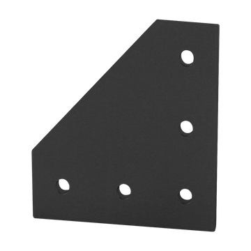 30-4351-BLACK -  30 Series 5 Hole - 90 Degree Angled Flat Plate